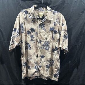 Joseph & Feiss Beige and Blue Tropical Men's Shirt
